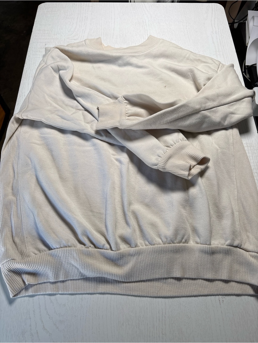 a new day Cream Crewneck Pullover Sweater